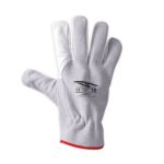 Skinglove Guanti combi palmo fiore e dorso crosta bovina, con cavallotto