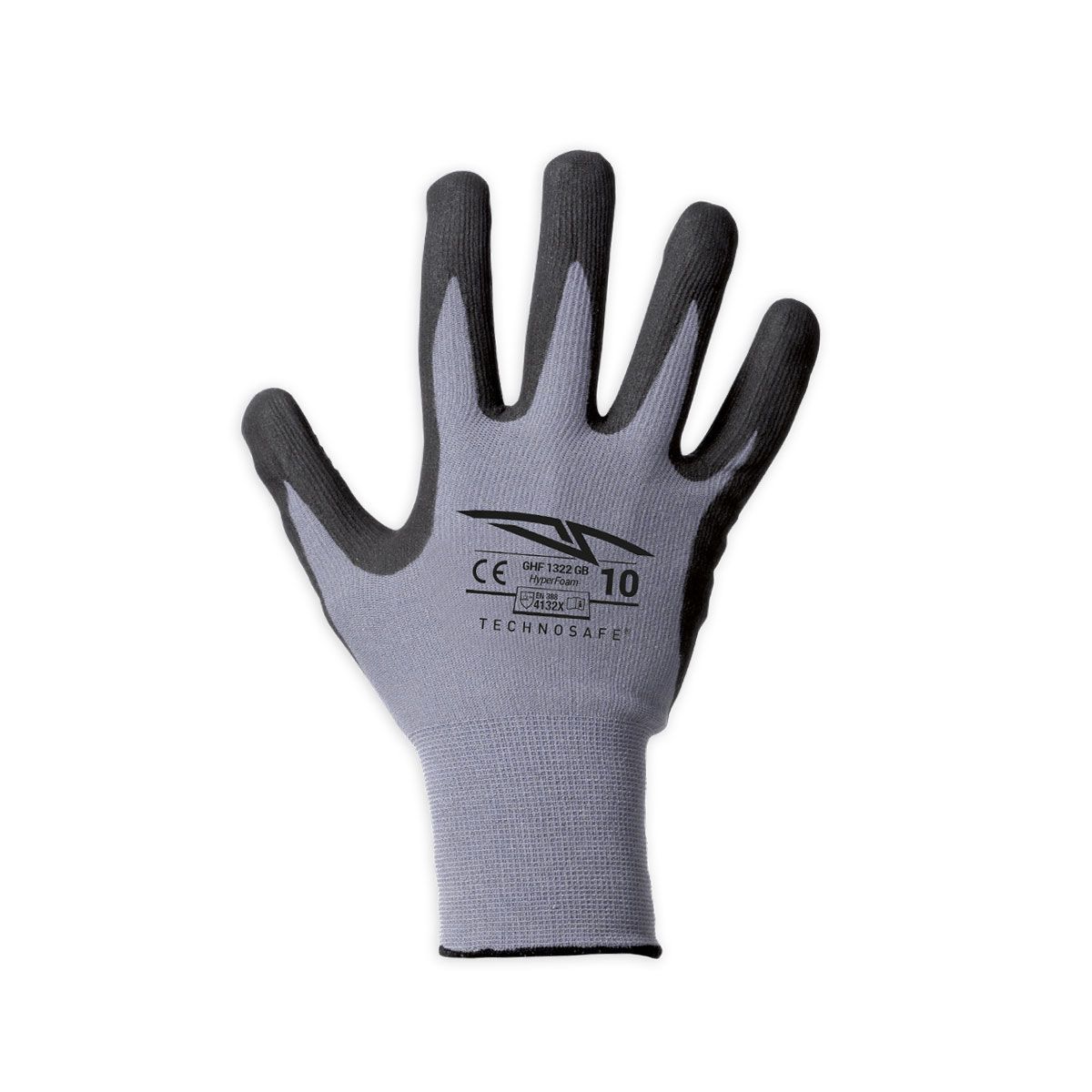 Hyperfoam Guanti sintetici spalmato in Nitrile Foam Dotted Grey
